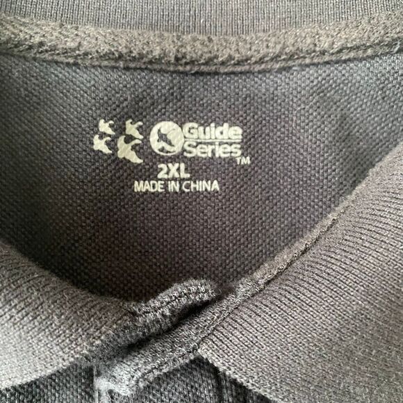 Guide series men 2XL short sleeve 2 button polo shirt black - Picture 6 of 10